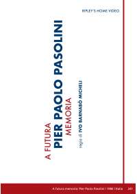 A Futura Memoria Pier Paolo Pasolini