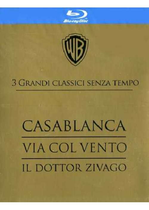 Casablanca / Via Col Vento / Il Dottor Zivago (3 Blu-Ray)